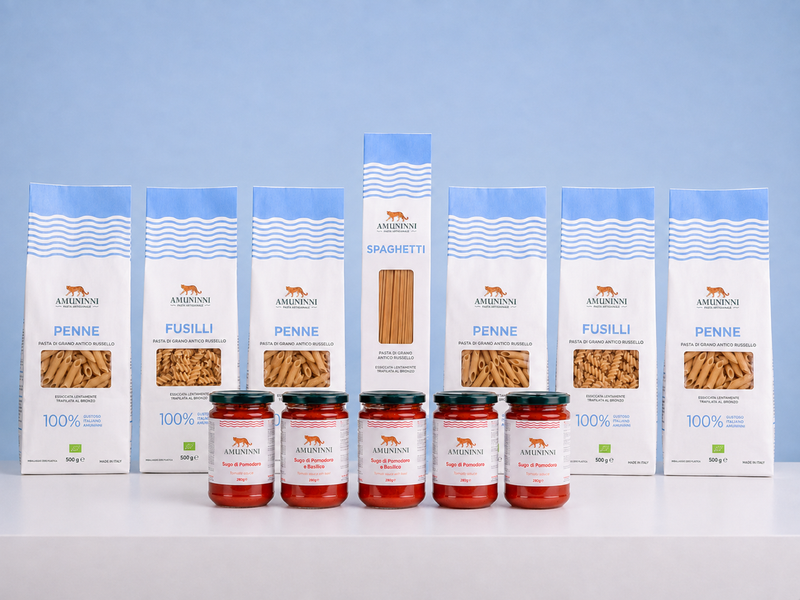 Bundle Dispensa – Organic Ancient Grain Pasta & Sauce